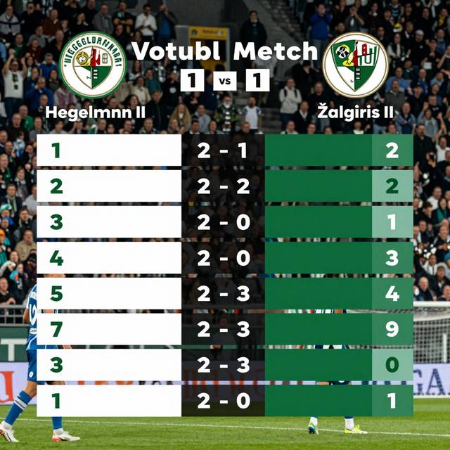 Hegelmann II vs Žalgiris II: Dự đoán kết quả và phân tích kèo 1 Lyga